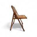 Ver imagem 2 de Cadeira em Madeira sem Braço Assento de Couro Sintético Encosto de Corda Trançada Cor Castanho Coran