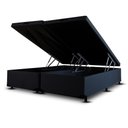 Ver imagem 1 de Cama King com Baú Suede Preto