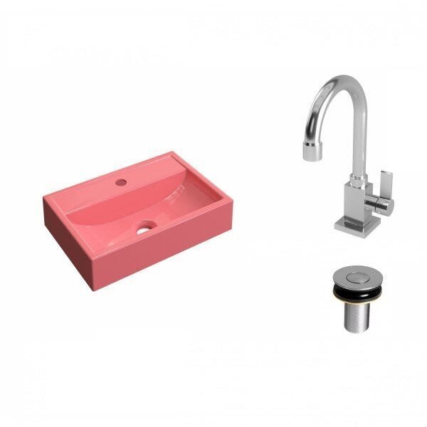Kit Cuba Q45 com Torneira Luxo 1195 e Válvula Click 1"B Pol. Compace - 2
