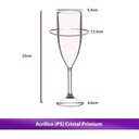 Ver imagem 2 de 12 Tacas para Espumante 180ml Acrilico Translucida Festa