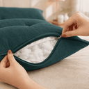 Ver imagem 4 de Almofada Encosto Triangular Cama Leitura Cabeceira Suede