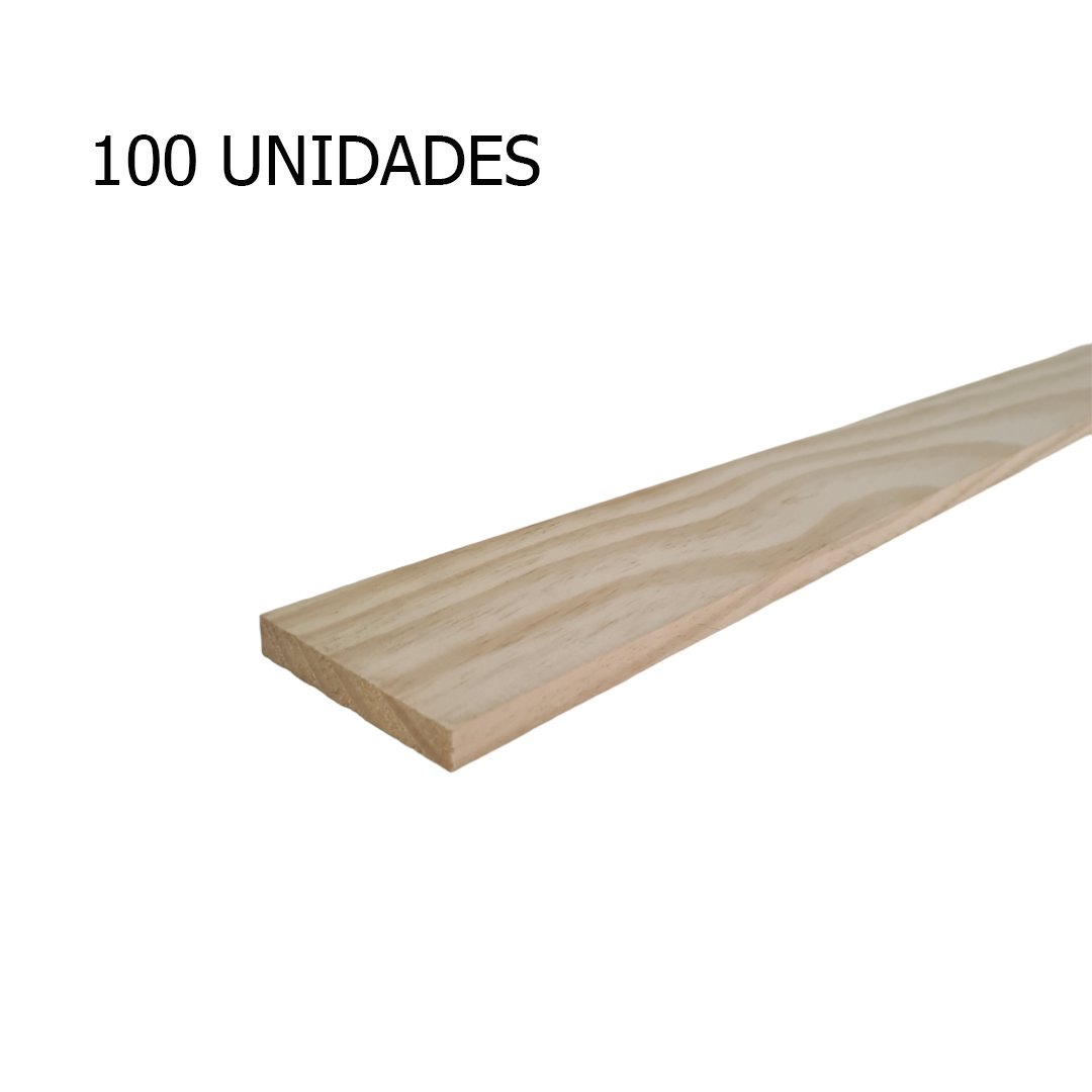100 Ripas Sarrafos 1x7x70 Cm Madeira de Pinus Artesanato - 2