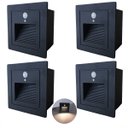 Ver imagem 1 de 4 Balizador com Sensor de Presença Embutido Parede Led Lup72
