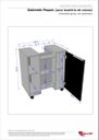 Ver imagem 4 de Gabinete Armário Banheiro Para Pia De Coluna Pequin 1 Porta:Branco/Ripado