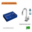 Ver imagem 3 de Kit Cuba Q45 com Torneira Luxo 1195 Metal 1/4 Volta Compace