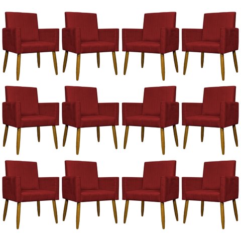 Kit 12 Poltronas Decorativas Mari para Sala Quarto