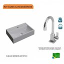 Ver imagem 3 de Kit Cuba Q45 com Torneira Luxo 1195 Metal 1/4 Volta Compace