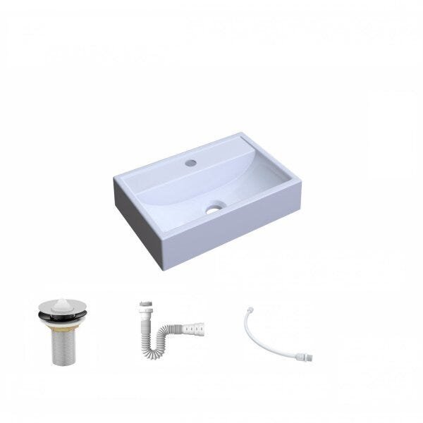 Kit Cuba Q45 e Válvula 1 Pol. com Sifão PVC e Flexível Compace - 2
