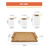 KIT CAFÉ 4PÇS BANDEJA E POTES MANTIMENTO RED 250/500/1100ML - 3