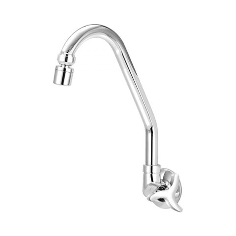 Torneira de Parede para Cozinha 1/4 com Bica Móvel C25 Cromada - Esteves