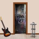 Ver imagem 1 de Adesivo de Porta Escada 1 Arte Destaque M - 0,83 X 2,13 Metros