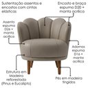 Ver imagem 5 de Poltrona Decorativa Organica Flora Pes Madeira Courino Tcs 726 Moll