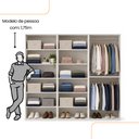 Ver imagem 4 de Guarda Roupa Casal Modulado Versa MDF 6 Portas com 11 Prateleiras e 2 Cabideiros