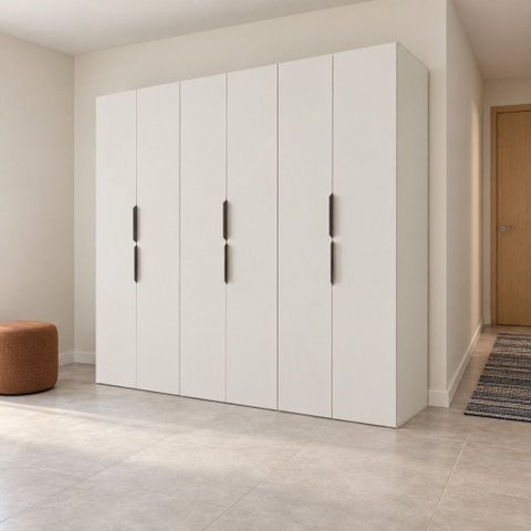 Guarda Roupa Casal Modulado Versa MDF 6 Portas com 11 Prateleiras e 2 Cabideiros