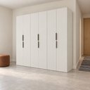 Ver imagem 1 de Guarda Roupa Casal Modulado Versa MDF 6 Portas com 11 Prateleiras e 2 Cabideiros