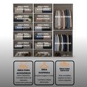Ver imagem 7 de Guarda Roupa Casal Modulado Versa MDF 6 Portas com 11 Prateleiras e 2 Cabideiros