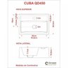 Kit Cuba Q45 e Válvula Click 1"b Pol. com Sifão Cromado e Flexível Compace - 6