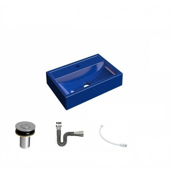 Kit Cuba Q45 e Válvula Click 1"B Pol. com Sifão Cromado e Flexível Compace - 2