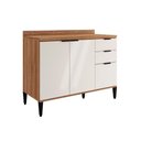 Ver imagem 1 de Gabinete de Cozinha Modulado Balcão Alpha 2506 3 Portas e 2 Gavetas com Tampo 120cm Freijó
