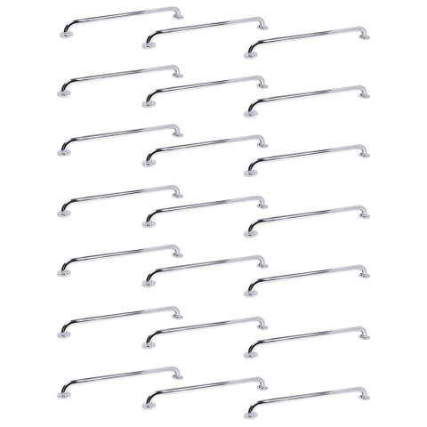 Alça de Apoio Barra 70cm Inox Kit 20 Unidades Idoso Cadeirante Deficiente Banheiro Box