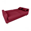 Ver imagem 2 de Sofá Cama Emília 2 Lugares 190cm Veludo Vinho Matrix