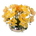 Ver imagem 1 de Arranjo 6 Flores De Orquídeas Amarelas Vaso Dourado Grande