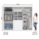 Ver imagem 5 de Berço Tutto New e Guarda Roupa Mississipi Ambiente 6 Portas Branco Fosco - Matic