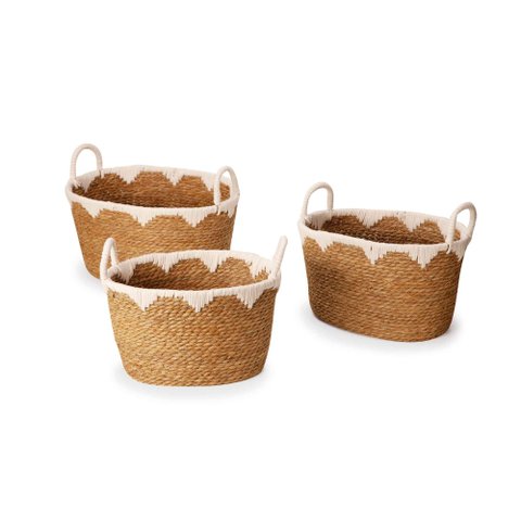 Kit Cesto em Fibra Natural 3 Peças 16004 Mart
