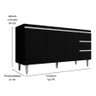 Balcão para Pia Andreia 150cm 3 Portas 3 Gavetas Ajl - 2