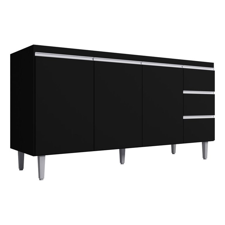 Balcão para Pia Andreia 150cm 3 Portas 3 Gavetas Ajl