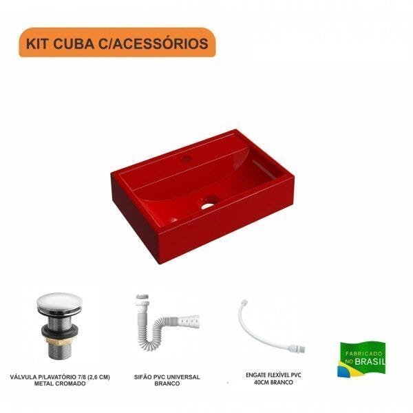 Kit Cuba Q45 e Válvula Click 1"G Pol. com Sifão PVC e Flexível Compace - 3