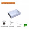Kit Cuba Q45 e Válvula Click 1"g Pol. com Sifão Pvc e Flexível Compace - 3