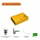 Ver imagem 3 de Kit Cuba Q45 e Válvula Click 1"g Pol. com Sifão Cromado e Flexível Compace