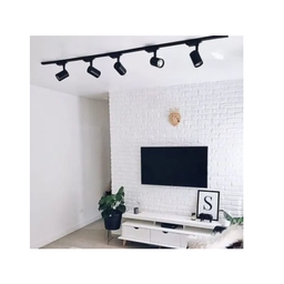 Trilho Eletrificado 1m + 4 Spot Led 7w Preto Luz Quente - 2