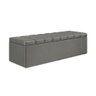 Calçadeira Baú Navi 160 para Cama Queen N-023 Veludo Cinza Claro Aradecor - 3