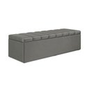 Ver imagem 3 de Calçadeira Baú Navi 160 para Cama Queen N-023 Veludo Cinza Claro Aradecor