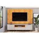 Ver imagem 1 de Rack Painel para TV Areta 75" 218cm MDF com LED Cedro Bali DJ Móveis