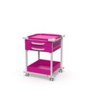 Ver imagem 5 de Carrinho Gaveteiro Organizador Multiuso 2 Gavetas Rosa com Rodinhas - Mad.U Organização