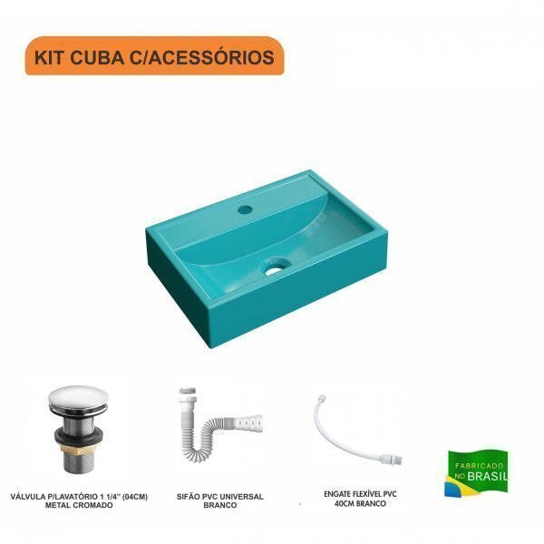 Kit Cuba Q45 com Válvula Click 1.1/2" e Sifão PVC e Flexível Compace - 3