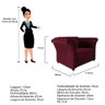 Kit Poltrona e Namoradeira Chesterfield Sofia Suede Bordô - Amarena Móveis - 8