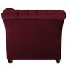 Kit Poltrona e Namoradeira Chesterfield Sofia Suede Bordô - Amarena Móveis - 6