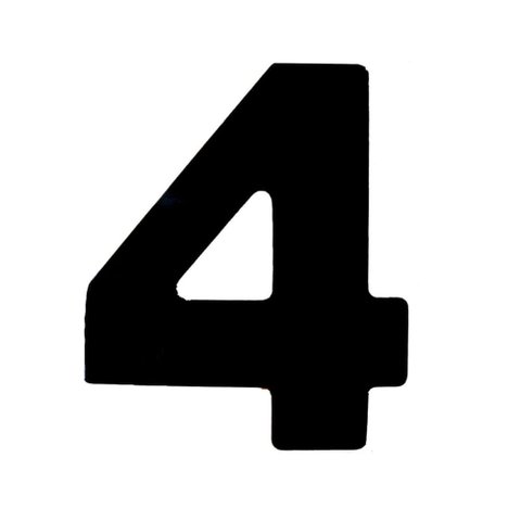 Número 4 em Acm Preto 185mm - 685-4 - Numeral
