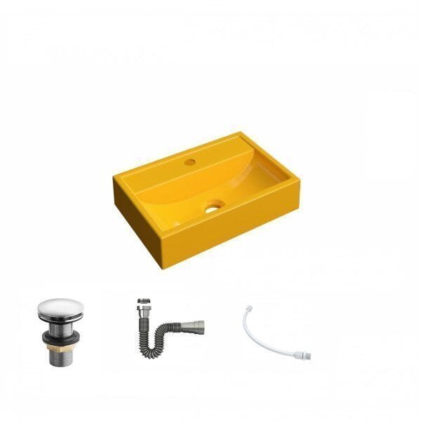Kit Cuba Q45 com Válvula Click 1.1/2" e Sifão Cromado e Flexível Compace - 2