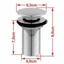 Ver mais imagens de Kit Cuba Q45 com Válvula Click 1.1/2" e Sifão Cromado e Flexível Compace