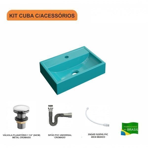 Kit Cuba Q45 com Válvula Click 1.1/2" e Sifão Cromado e Flexível Compace - 3