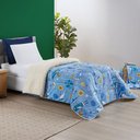 Ver imagem 3 de Coberdrom Cobertor Fantasy Solteiro Infantiil Sherpa Manta Toque Lã de Carneiro - Astronauta