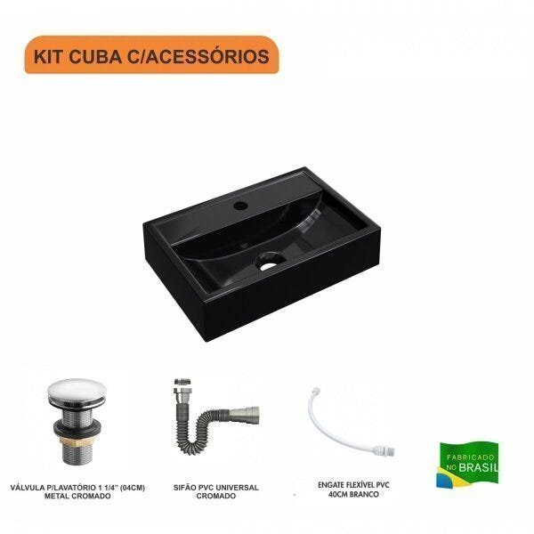 Kit Cuba Q45 com Válvula Click 1.1/2" e Sifão Cromado e Flexível Compace - 3