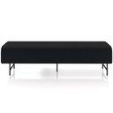 Ver imagem 3 de Puff Recamier Decorativo com Pés Industrial 160cm Novara P05 Veludo Preto - Lyam Decor