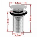 Ver mais imagens de Kit Cuba Q45 com Válvula Click 1.1/2" e Sifão Cromado e Flexível Compace