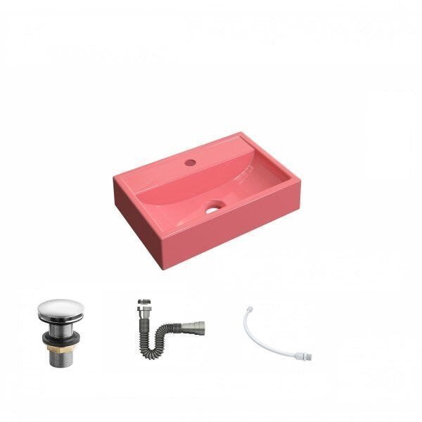 Kit Cuba Q45 com Válvula Click 1.1/2" e Sifão Cromado e Flexível Compace - 2
